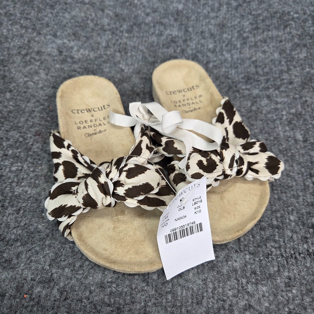 Girls' crewcuts J Crew X Loeffler Randall by Clementine slides leopard print k10